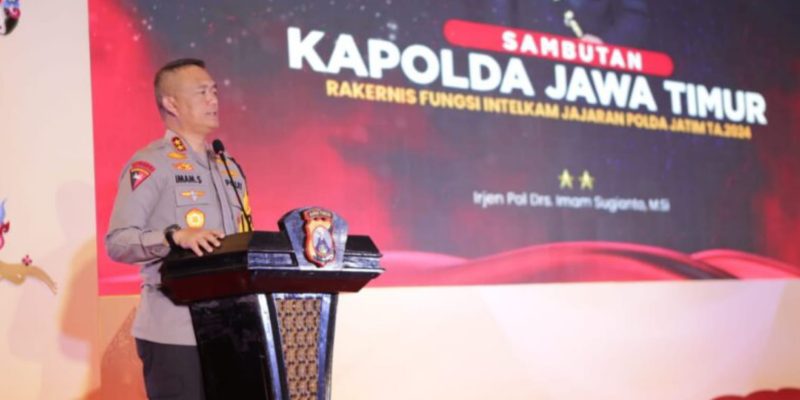 Kapolda Jatim Membuka Rakernis Ditintelkam, Jelang Pilkada Serentak