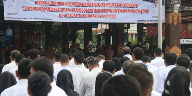 Bupati Mojokerto Kukuhkan 2.083 Anggota BPD Kabupaten Mojokerto