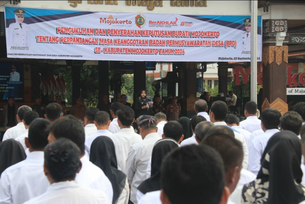 Bupati Mojokerto Kukuhkan 2.083 Anggota BPD Kabupaten Mojokerto