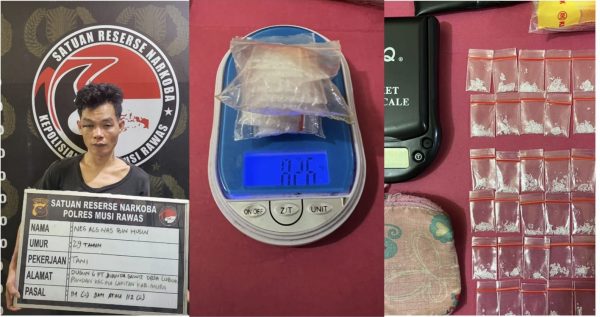Ditangkap Satresnarkoba Polres Musi Rawas Bawa Sabu, Warga Desa Lubuk Pandan Terancam Maksimal 12 Tahun Penjara