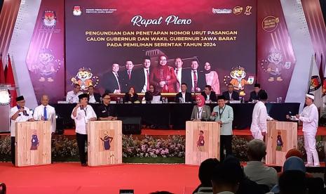 KPU Jabar Resmi Menetapkan Nomor Urut Pasangan Cagub dan Cawagub