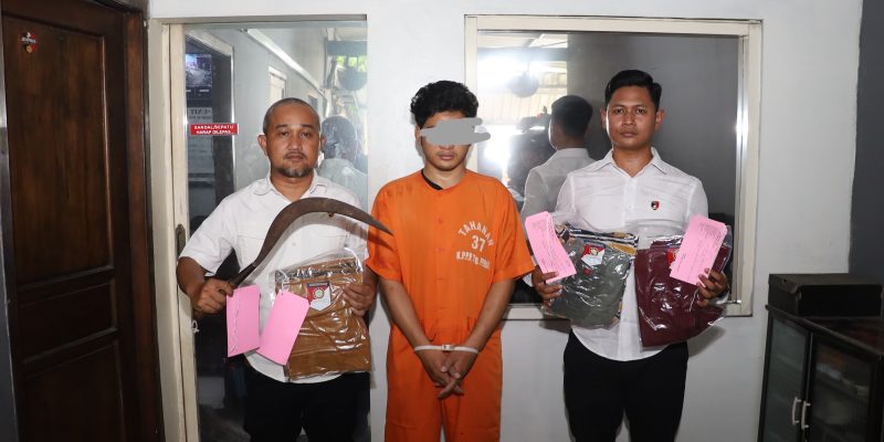 Polres Pelabuhan Tanjung Perak Berhasil Mengamankan Begal Bercelurit Yang Viral di Medsos