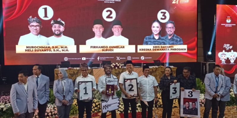 Gumelar-Rudi Dapat Nomor Urut 2 di Pilkada Batu, Begini Maknanya