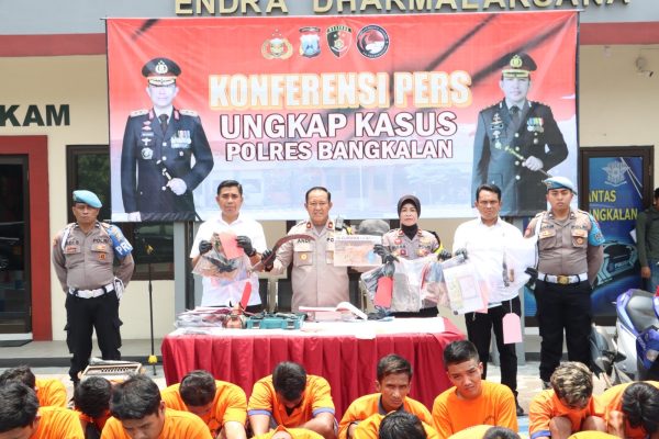 Sepanjang September 2024, Polres Bangkalan Berhasil Ungkap 16 Kasus Tindak Kejahatan