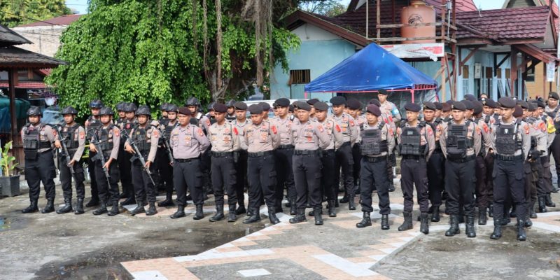 Polresta Palangka Raya Lakukan Pam Konferensi Pers Penangkapan DPO Terduga Gembong Narkotika