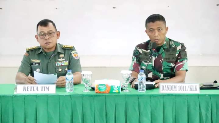 Kodim 1011/Klk Terima Kunjungan Asnis Gar Binter Koramil dari Pusterad