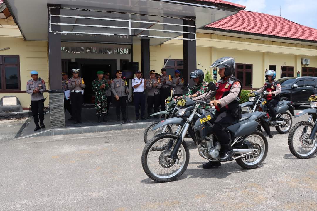 Tahap Penetapan Paslon, Polres Pulang Pisau Gelar Patroli Gabungan Skala Besar
