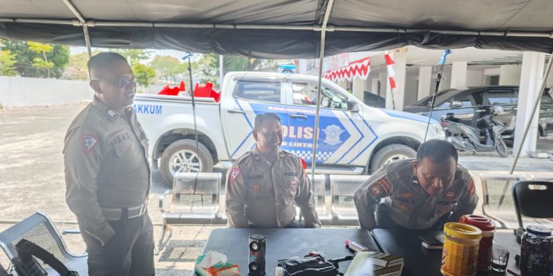 Satgas Kamseltibcarlabtas Gelar Patroli Sambangi KPU dan Bawaslu di Hari Libur