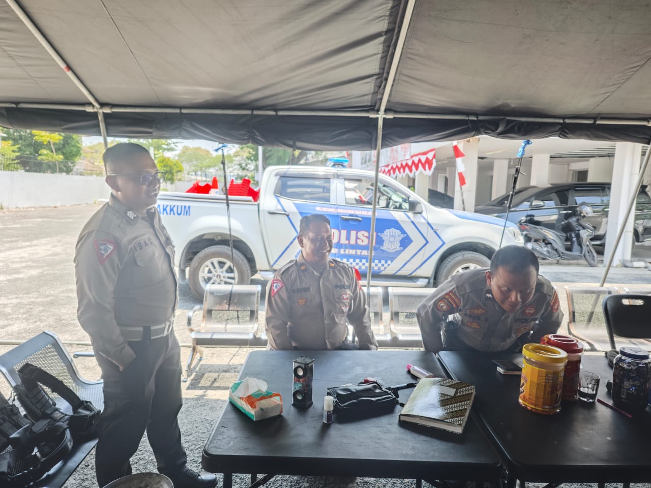 Satgas Kamseltibcarlabtas Gelar Patroli Sambangi KPU dan Bawaslu di Hari Libur