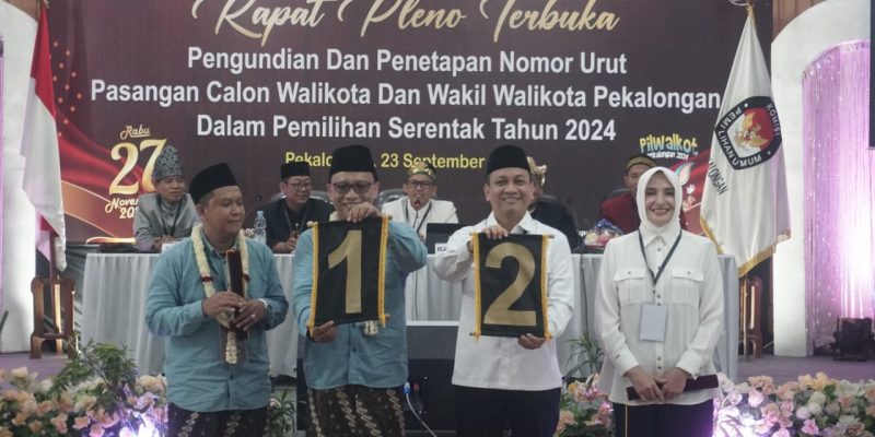 Undi Nomor Urut, KPU Tetapkan Paslon  UTAMA Nomor 1 dan Paslon AJIB Nomor 2