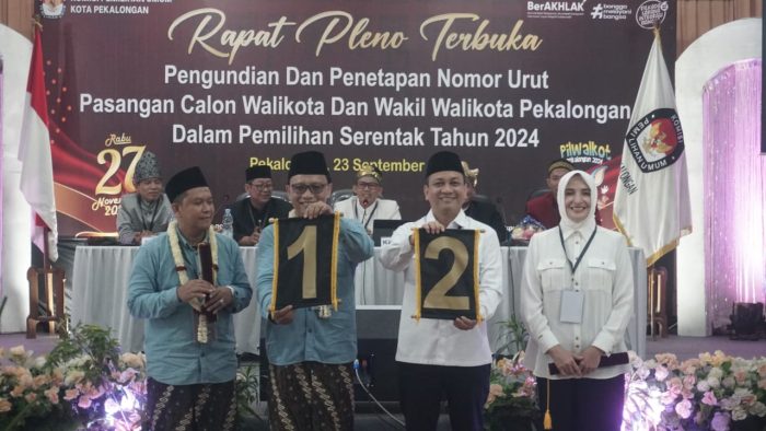 Undi Nomor Urut, KPU Tetapkan Paslon  UTAMA Nomor 1 dan Paslon AJIB Nomor 2