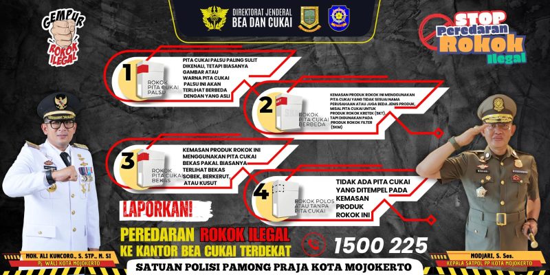 Satpol PP Kota Mojokerto, STOP Peredaran Rokok ilegal