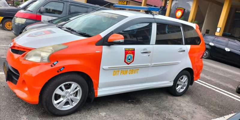 Satpamobvit Polresta Palangka Raya Terima Ranmor R4 dan Materil dari Ditpamobvit Polda Kalteng