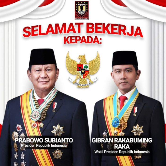 Selamat dan Sukses, Prabowo-Gibran Resmi Dilantik Menjadi Presiden dan Wapres Rl