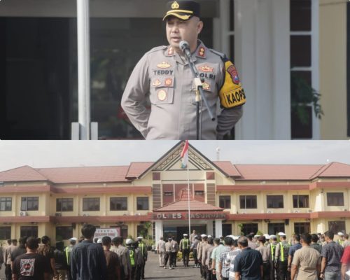 Polres Pasuruan Melaksanakan Apel Kesiapan Pengamanan Menjelang Pelantikan Presiden dan Wakil Presiden