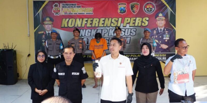 Polresta Sidoarjo Amankan Tersangka Cabuli Gadis Dibawah Umur