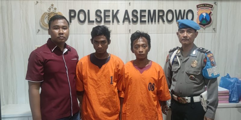 Rusak Gembok Pagar 2 orang Pelaku Curanmor Berhasil di Amankan Unit Reskrim Polsek Asemrowo