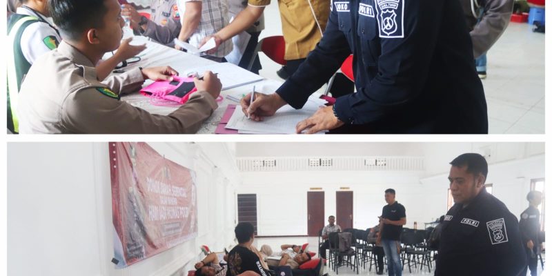 Solidaritas HUT Humas Polri ke-73, Humas Polres Pasuruan Gelar Donor Darah Bersama Media