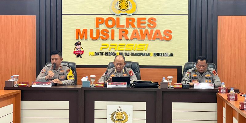 Polres Musi Rawas Ikuti Pelaksanaan Was Ops Mantap Praja Musi 2024