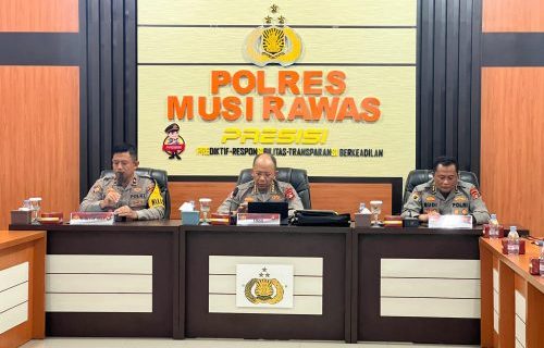 Polres Musi Rawas Ikuti Pelaksanaan Was Ops Mantap Praja Musi 2024