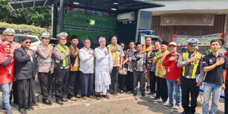Ops Zebra Semeru 2024 Lakukan Doa Bersama di Jalur Rawan Laka Lantas Sidoarjo