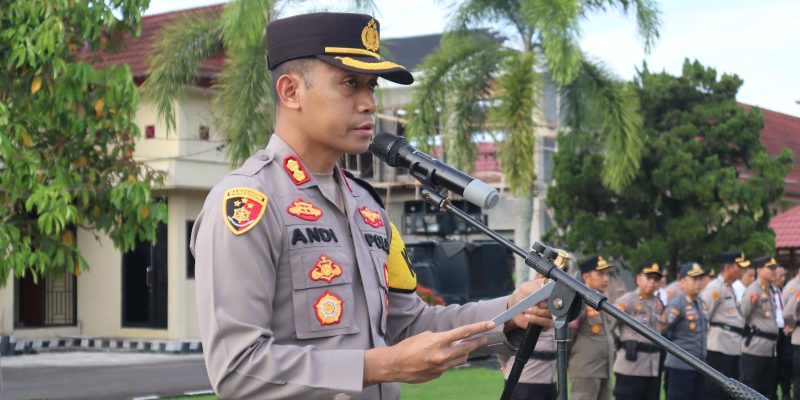 Kapolres Musi Rawas Pimpin Langsung Apel Gelar Pasukan Ops Zebra Musi 2024, Sembilan Sasaran Operasi