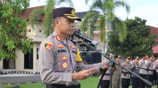 Kapolres Musi Rawas Pimpin Langsung Apel Gelar Pasukan Ops Zebra Musi 2024, Sembilan Sasaran Operasi