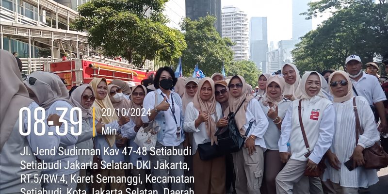 Hj.Nina Heltina Ikut Partisipasi Mengajak Beberapa Warganya Ke Acara Pelantikan Presiden RI Prabowo Subianto.