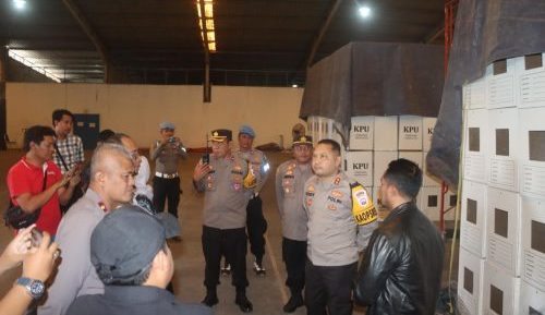 Kapolres Pasuruan Cek Gudang Logistik KPU