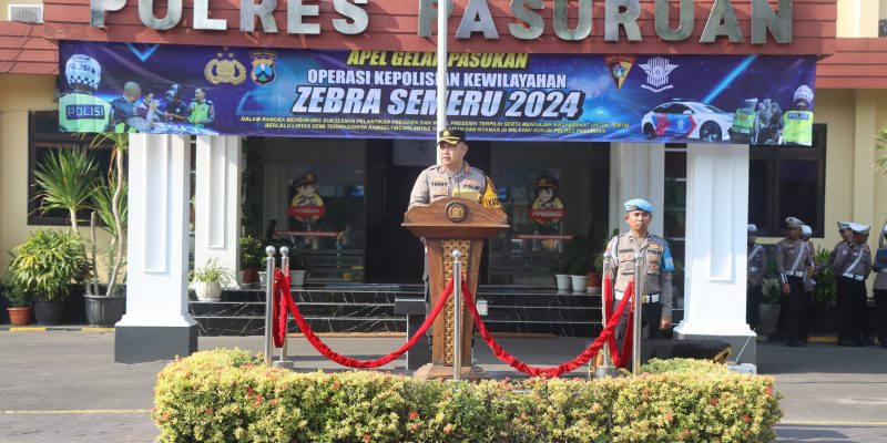 Cegah Meningkatkannya Kecelakaan, Polres Pasuruan Luncurkan Operasi Zebra Semeru 2024
