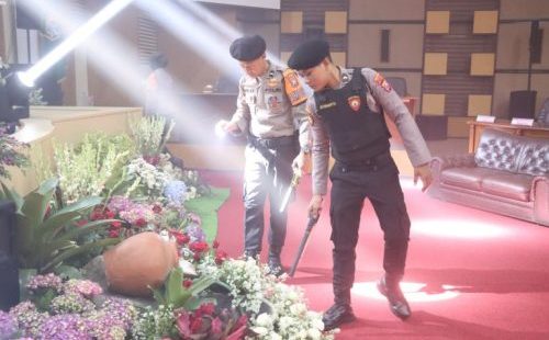 Polisi Lakukan Sterilisasi Lokasi Debat Publik Paslon Bupati Malang 2024