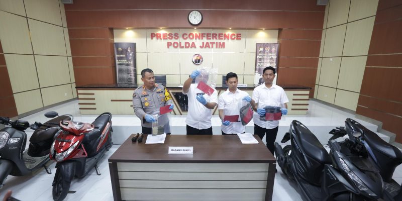 Polda Jatim Berhasil Amankan Bandit Jalanan Spesialis Curanmor dan Residivis Jambret