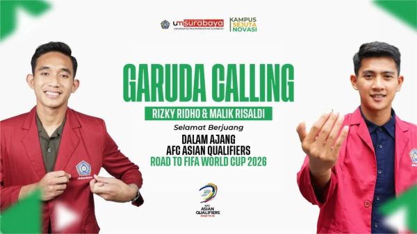 2 Mahasiswa UM Surabaya Tampil di Kualifikasi Piala Dunia