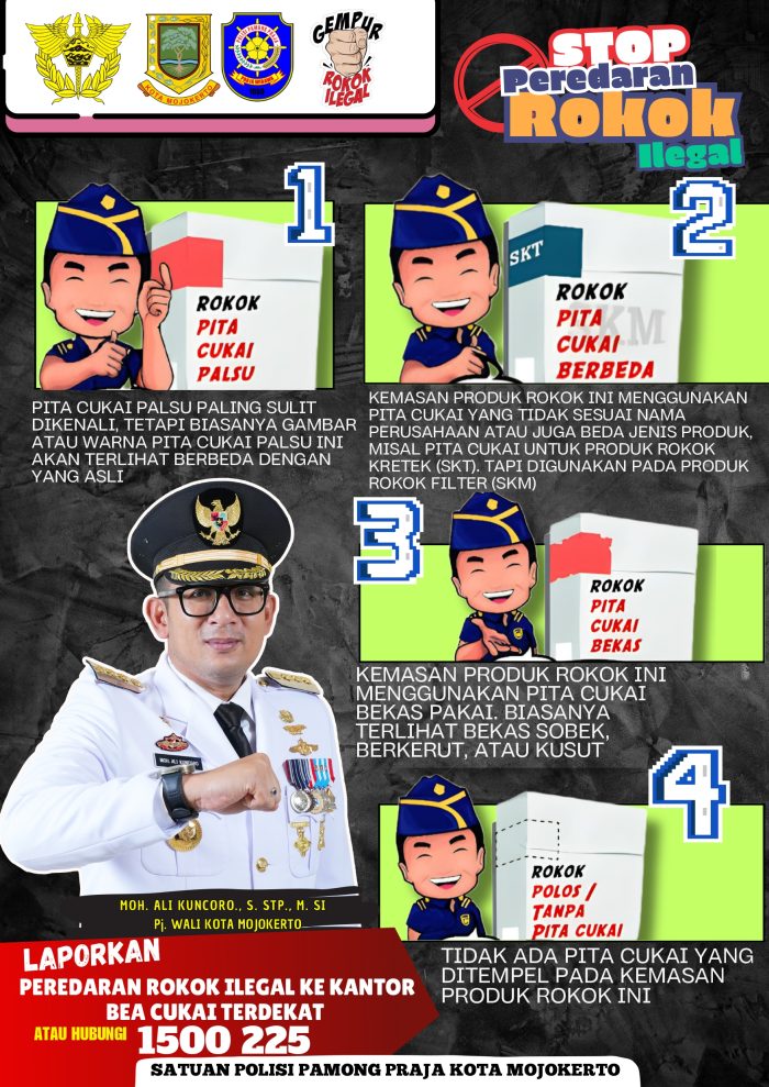 Sat Pol PP dan Bea Cukai Kota Mojokerto, Stop Peredaran Rokok ilegal