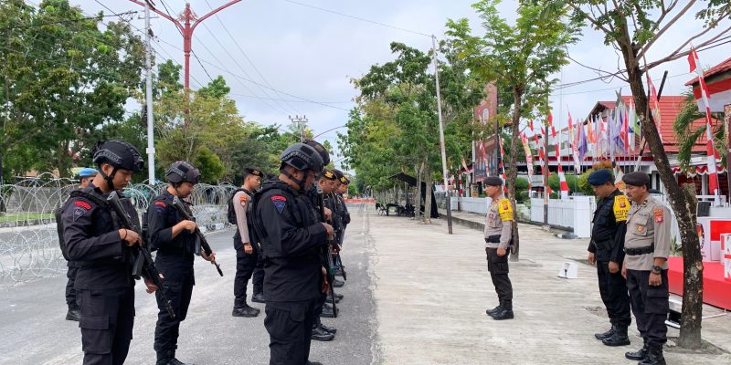 Jelang Debat Paslon Gubernur dan Wagub, Polda Kalteng Perketat Pengamanan Kantor KPU dan Bawaslu