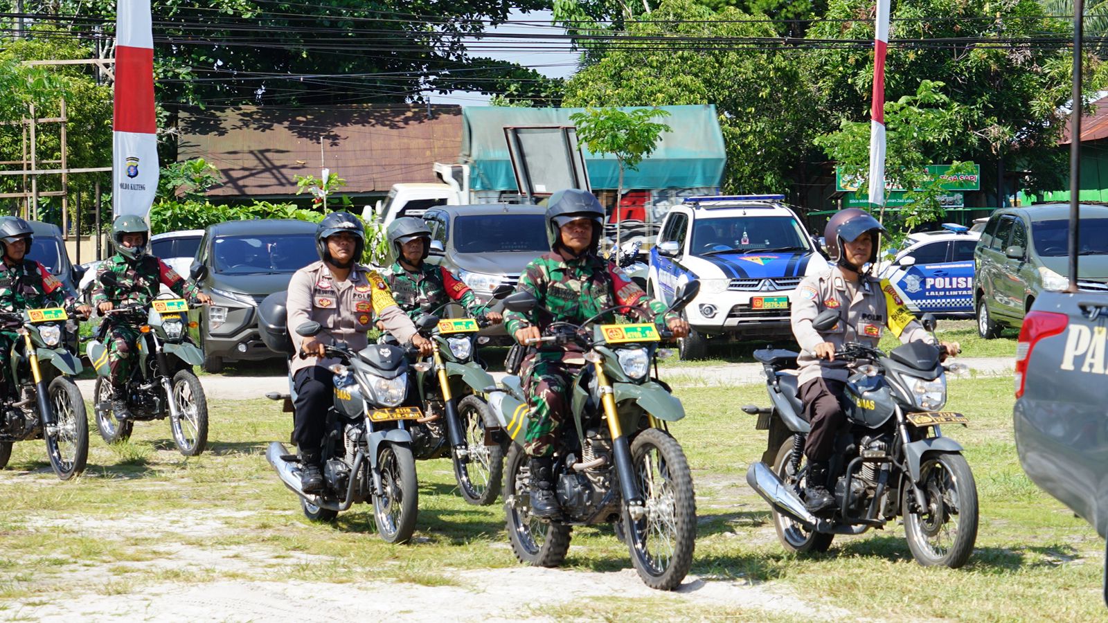 Sebagai Wujud Sinergitas TNI Polri, Polda Kalteng Adakan Simulasi Sispamkota