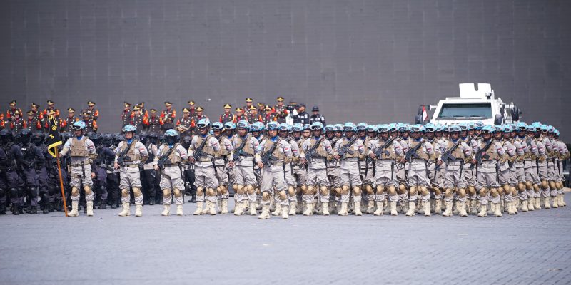 Polri Gladi Bersih Apel Gelar Pasukan Pengamanan Pelantikan Presiden