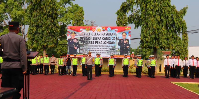 Kapolres Pekalongan Pimpin Apel Gelar Pasukan Operasi Zebra Candi 2024