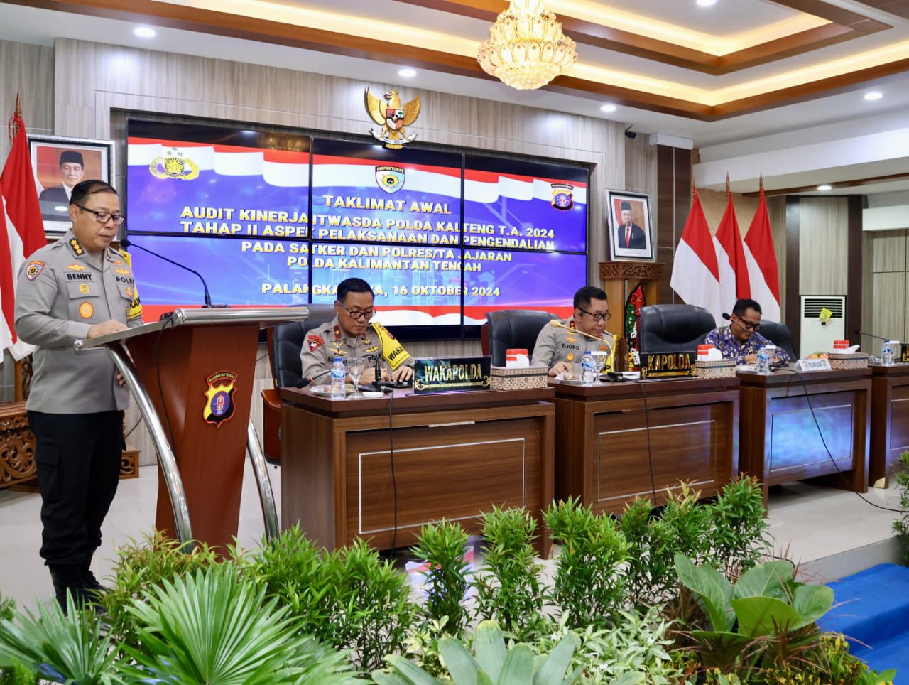 Kapolda Kalteng Buka Taklimat Awal Audit Kinerja Itwasda Polda Kalteng Tahap II 2024