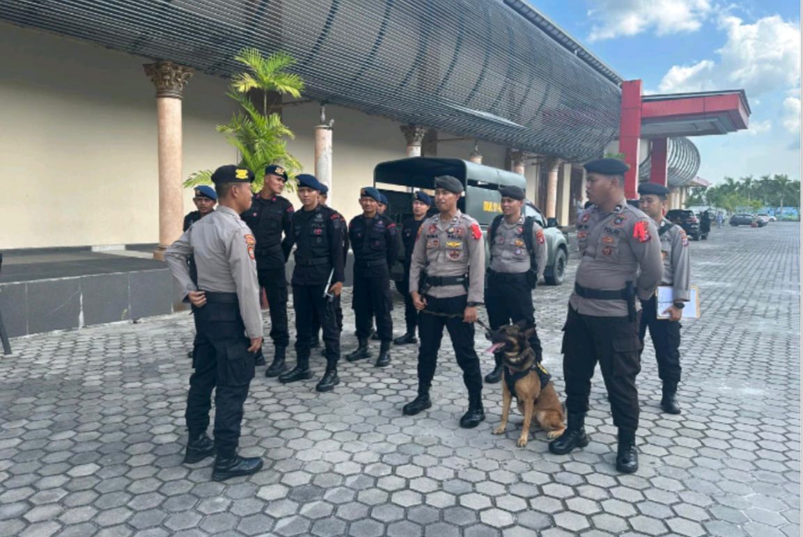 Satgas OMP Telabang Sterilisasi Lokasi Debat Cabup Kapuas di Palangka Raya