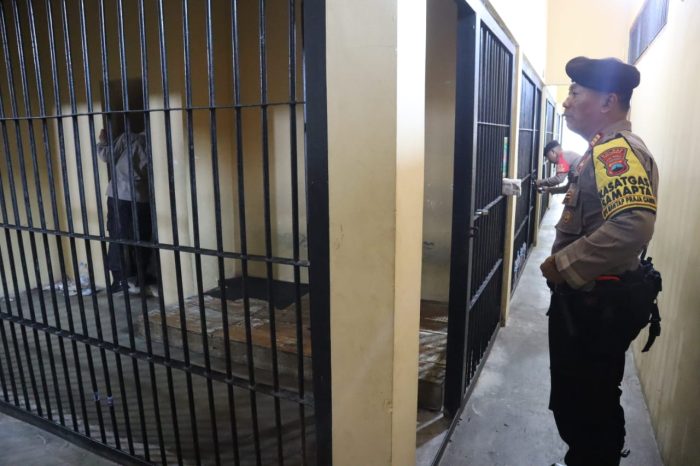 Cek Ruang Tahanan, Polres Pekalongan Pastikan Kondisi Tahanan Aman dan Lengkap