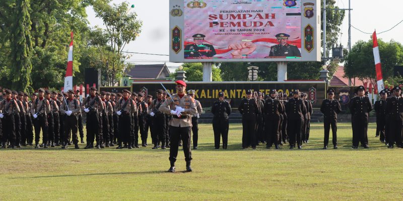 Peringati Hari Sumpah Pemuda, Polda Kalteng Gelar Upacara Bendera