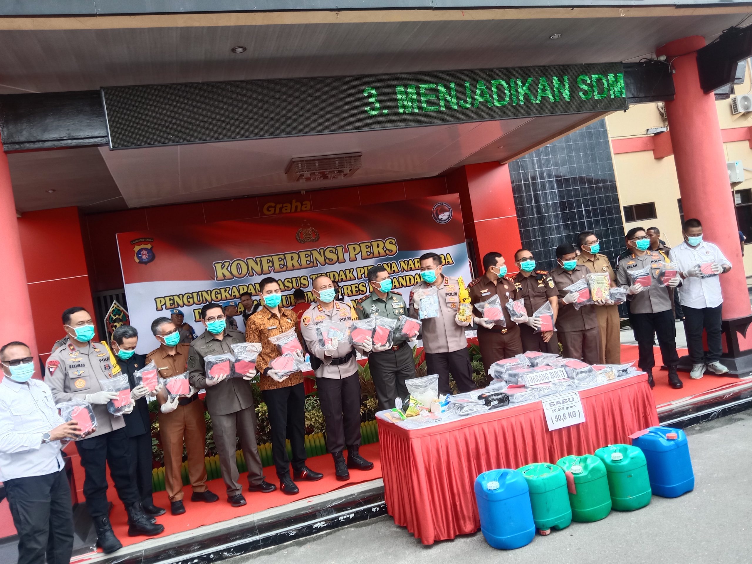 Polda Kalteng Ungkap dan Musnahkan 50,6 Kg Sabu Hasil Tangkapan Polres Lamandau