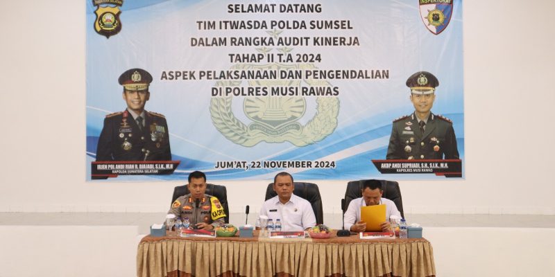 Tim Audit Kinerja Itwasda Polda Sumsel Melakukan Audit Di Polres Musi Rawas