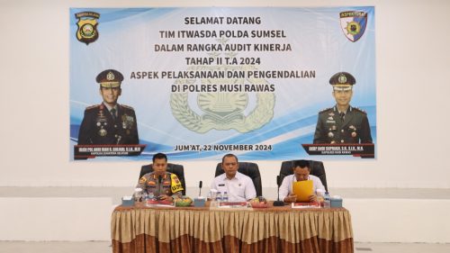 Tim Audit Kinerja Itwasda Polda Sumsel Melakukan Audit Di Polres Musi Rawas