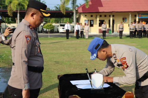 Polres Musi Rawas Gelar Apel Penyambutan Siswa Latja Diktukba Polri Angkatan Ke-52 Gel II T.A. 2024