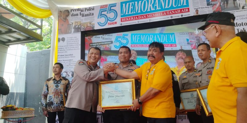 Polres Pasuruan Sabet Penghargaan Pada HUT ke- 55 SKH Memorandum
