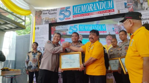 Polres Pasuruan Sabet Penghargaan Pada HUT ke- 55 SKH Memorandum