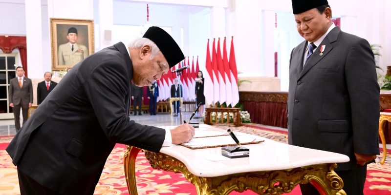 Presiden Prabowo Subianto Lantik Basuki Hadimuljono Sebagai Kepala OIKN