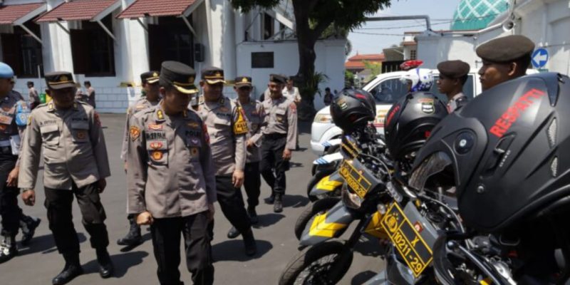Apel Gelar Ranmor Dinas dan Almatsus Polri OMP 2024 di Polrestabes Surabaya